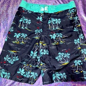 Boys Tropical Swim Trunks